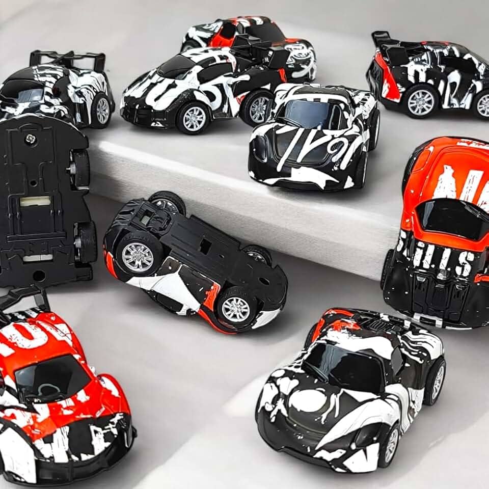 20 Carrinhos de Fricção Metal, Carros de Corrida Miniatura, Brinquedos Dia das Crianças Menino, Coleção