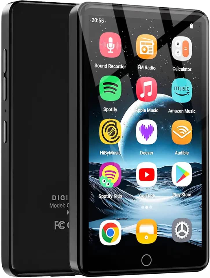 Leitor de MP3 Android 13 de 160 GB com Bluetooth e WiFi, tela sensível ao toque IPS HD de 4 polegadas