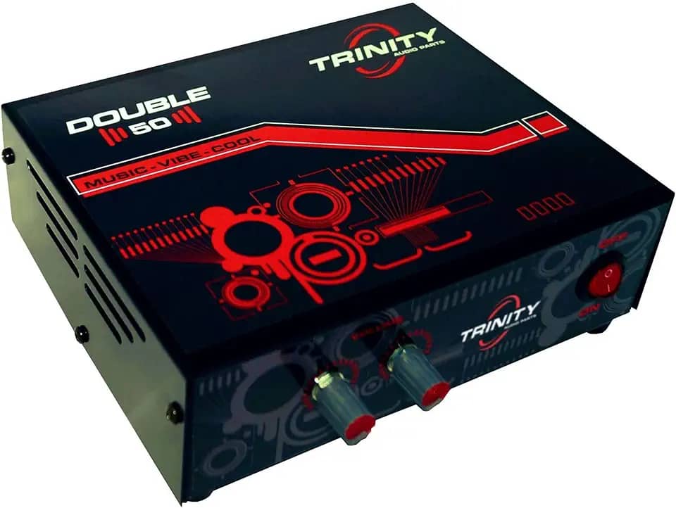 Amplificador de Mesa Trinity Double 50 100W RMS 2 Canais - Ideal Para Som de Igrejas Lojas Casa