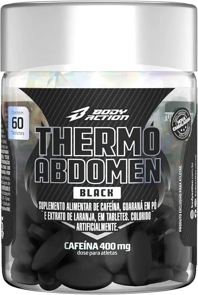 Thermo Abdomen Black Pote 60 Comprimidos Bodyaction