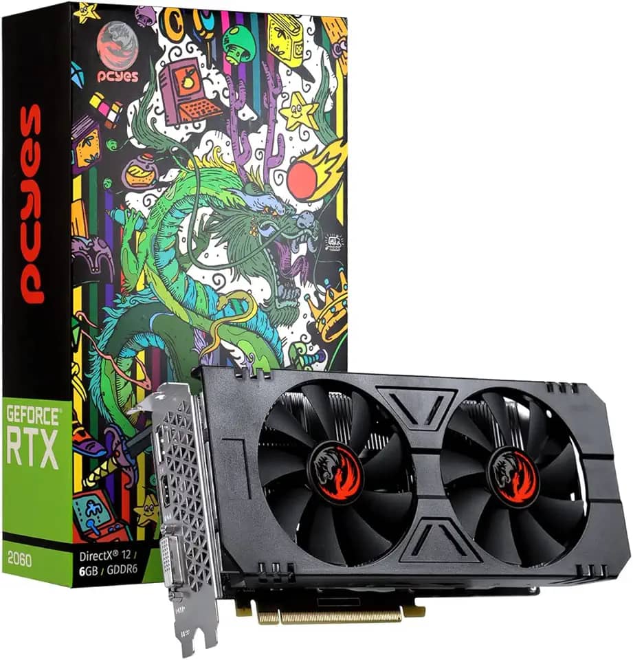 PLACA DE VIDEO NVIDIA GEFORCE RTX 2060 GDDR6 6GB 192 DUAL FAN - FULL SIZE- GRAFFITI SERIES – PA2060RTX6GDF – PCYES