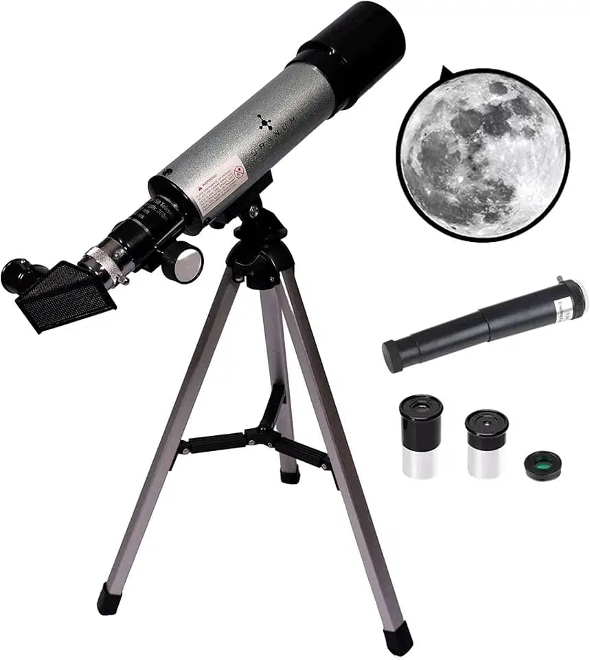 Telescópio Infantil Astronômico Refrator Luneta Venus-1 Uranum 50mm Azimutal
