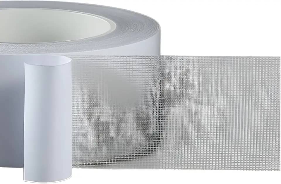 【Fita de carpete resistente】 Adesivo de grade dupla face para parede/pisos, fita impermeável de resistência industrial para balões/casamento/exposições, sem pano de fibra de vidro 5M-50M