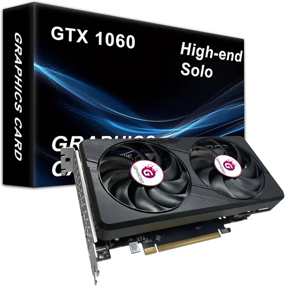 Placa gráfica de computador GTX 1060 6GB, GDDR5 8K 192bit HDR VR Ready, 1060 placas de vídeo para PC de jogos, suporte Tarjeta Gráfica Direct X12 PCIe3.0 * 16, ventiladores de resfriamento