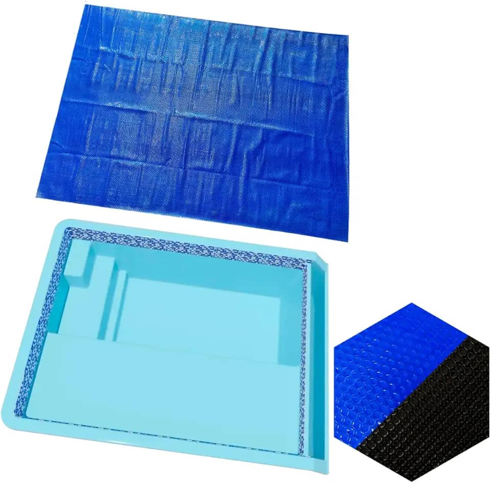 Capa Térmica Piscina Nassau Splash Igui 4 X 3m 500 Micras Preta E Azul Proteção Uv