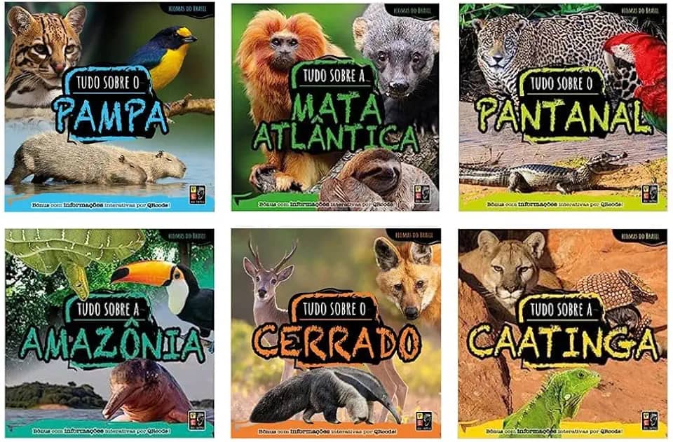 Coleção Biomas do Brasil | Diversos Livros | Com QRcode Para Melhor Ilustrar