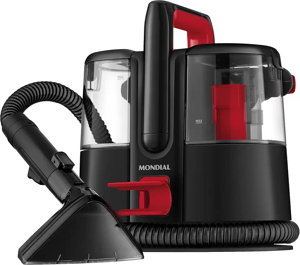 Extratora e Higienizadora Portátil Deep Cleaner I, Mondial, Preto/Vermelho, 1650W, 110V - EXP-01-R