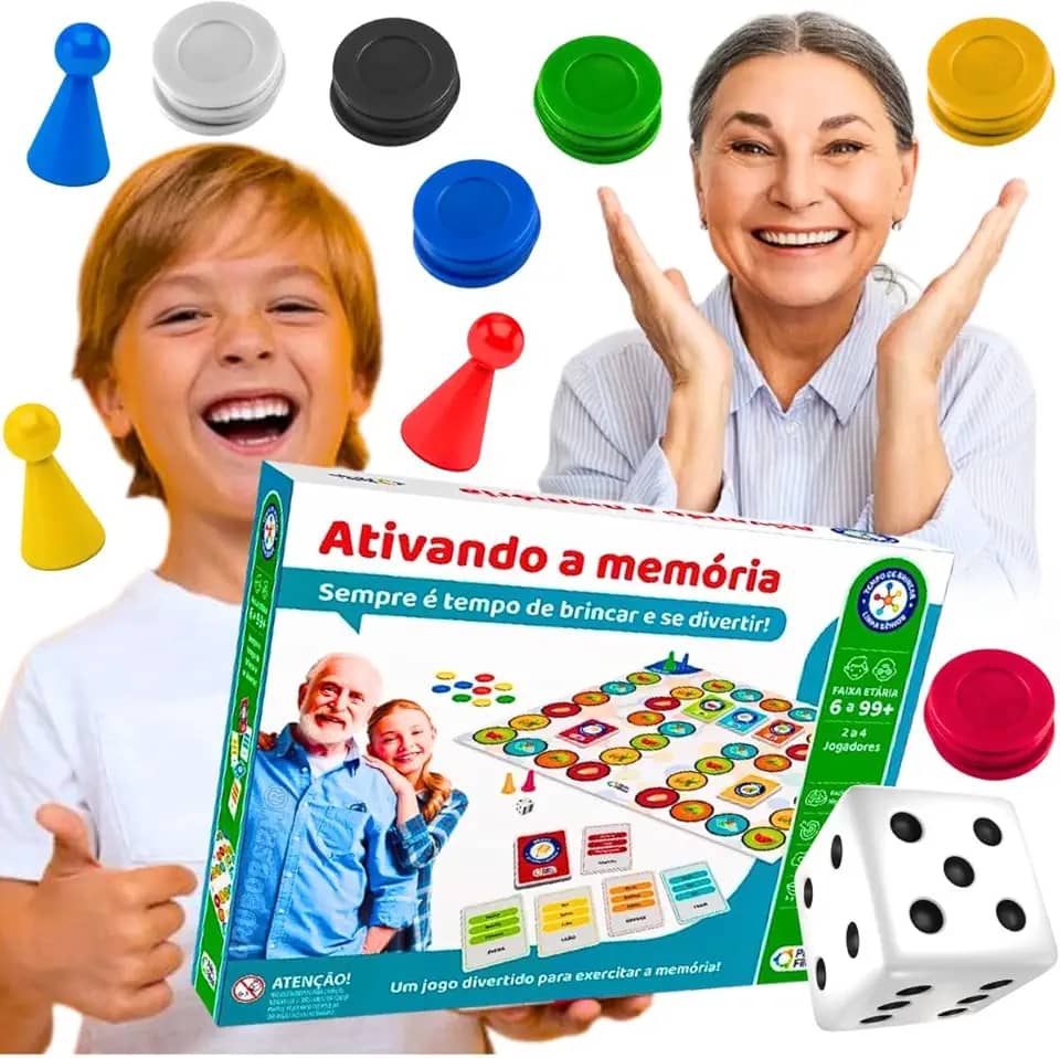 Brinquedo Tabuleiro Ativando a Memoria Jogo Educacional terapeûtico para idosos e crianças pedagógico infantil brinquedo educativo recreativo para escola menino menina 7 anos