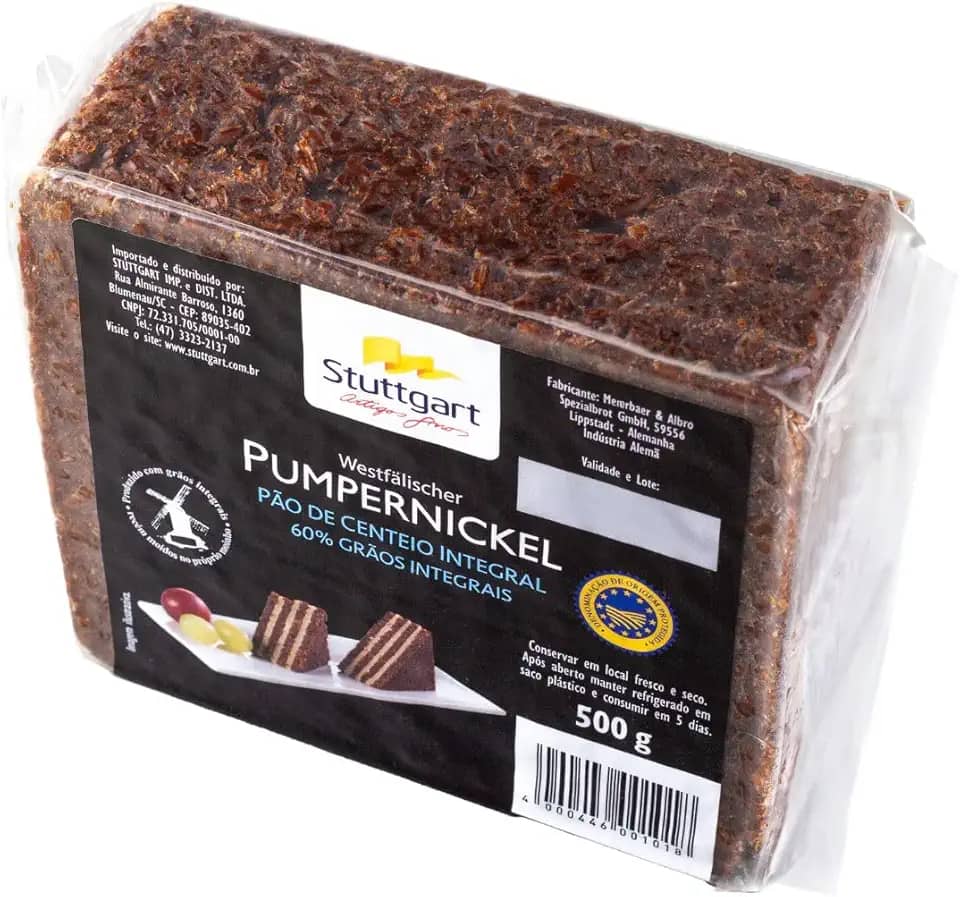Pão Pumpernickel Stuttgart 500g (centeio integral e malte)