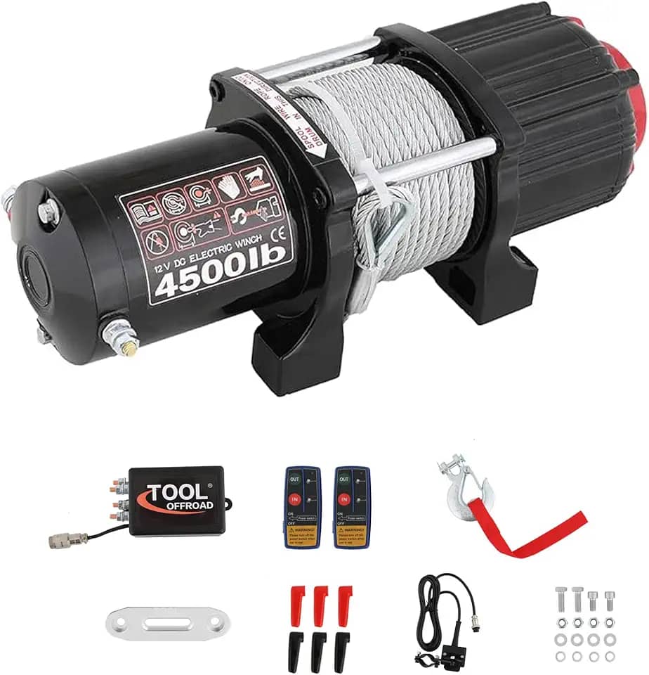 Guincho para reboque ATV/UTV Off Road com suporte de montagem remoto sem fio IP67