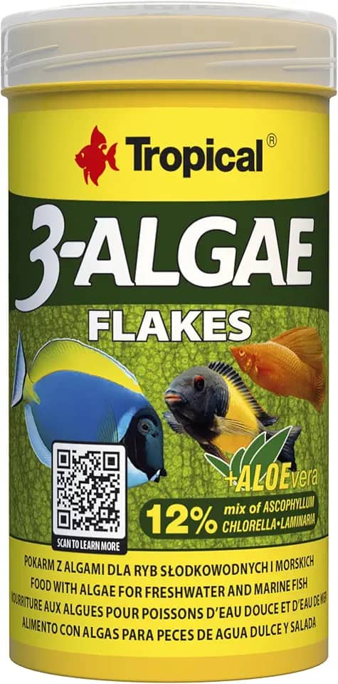 Ração Para Peixes 3-Algae Flakes 20g Tropical