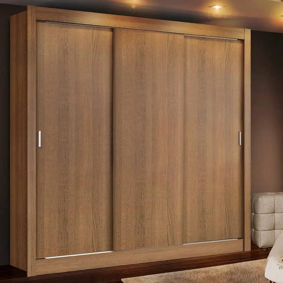 Guarda Roupa Casal Madesa Mônaco 3 Portas de Correr - Rustic