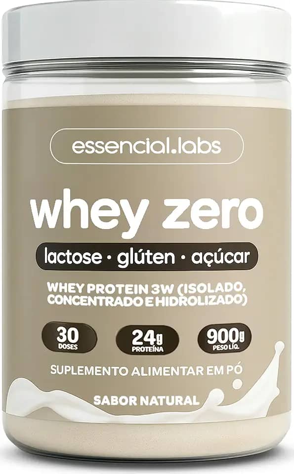 Whey Zero Lactose Sem Sabor 900g - Fórmula Exclusiva Com Proteína Isolada, Concentrada E Hidrolisada - 24g De Proteína Por Dose