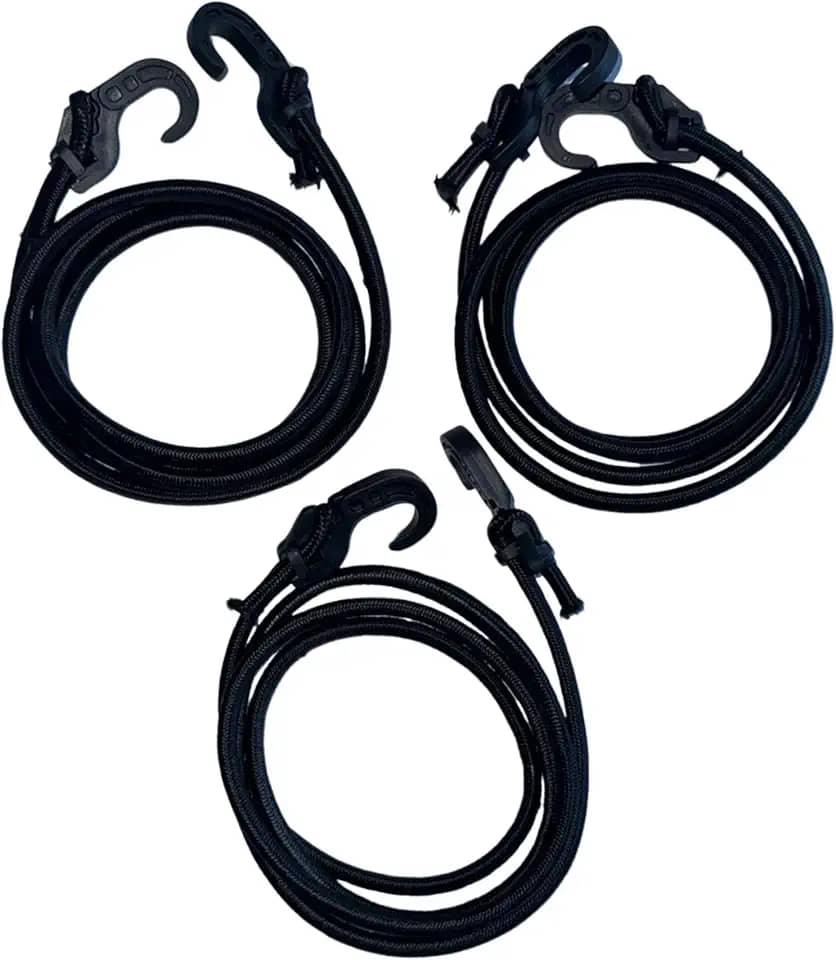 Corda Elástica Para Bagageiro Moto/Bike 3 Un 1,5mt Preto