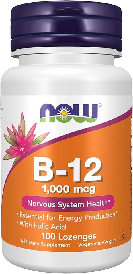 Vitamina B 12 1000mcg (100 pastilhas) Now Foods