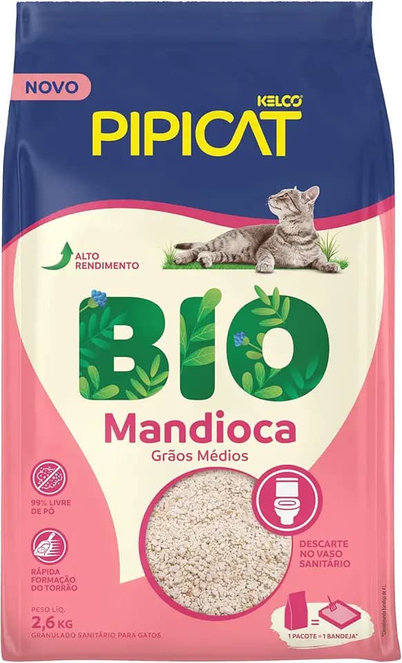 Pipicat Granulado Sanitario Bio Mandioca 2,6KG