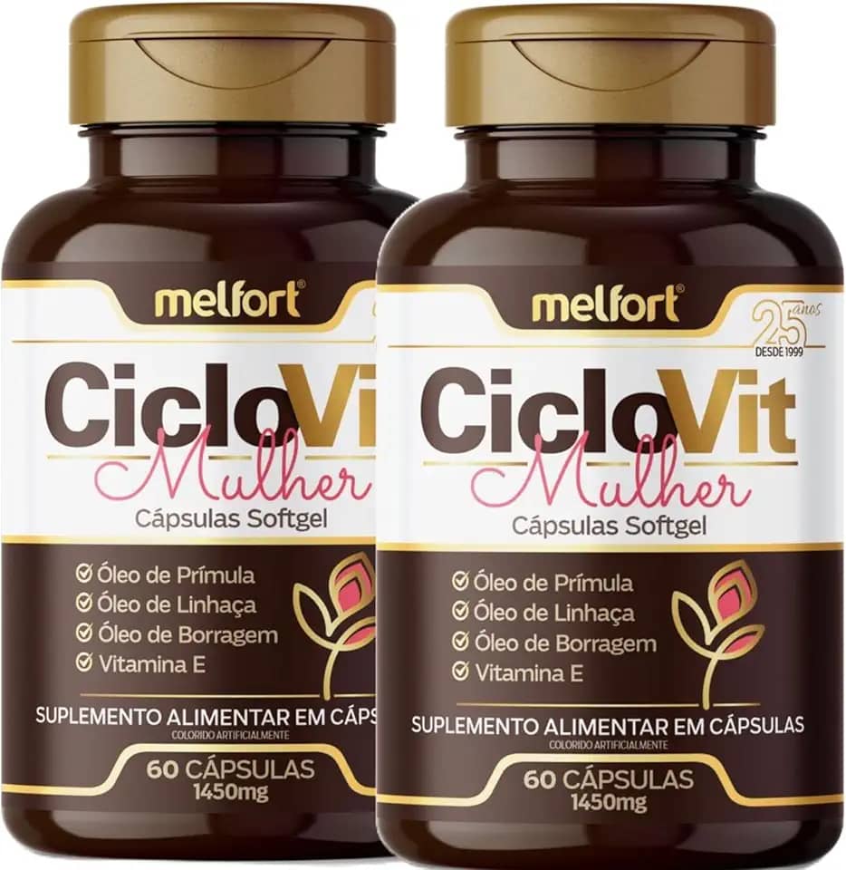 Óleo De Linhaça, Óleo De Prímula, Óleo De Borragem 120 Capsulas Softgel CicloVit Mulher