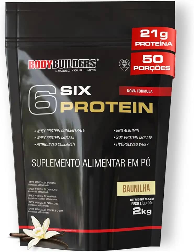 6 Six Protein Baunilha 2kg – Bodybuilders