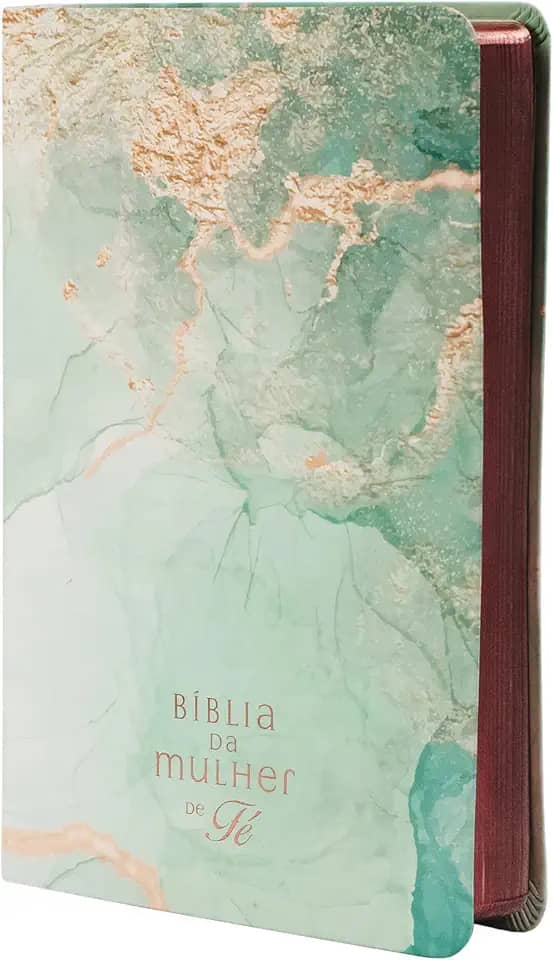 Bíblia Da Mulher De Fé, NVI, Couro soft, Marmorizada