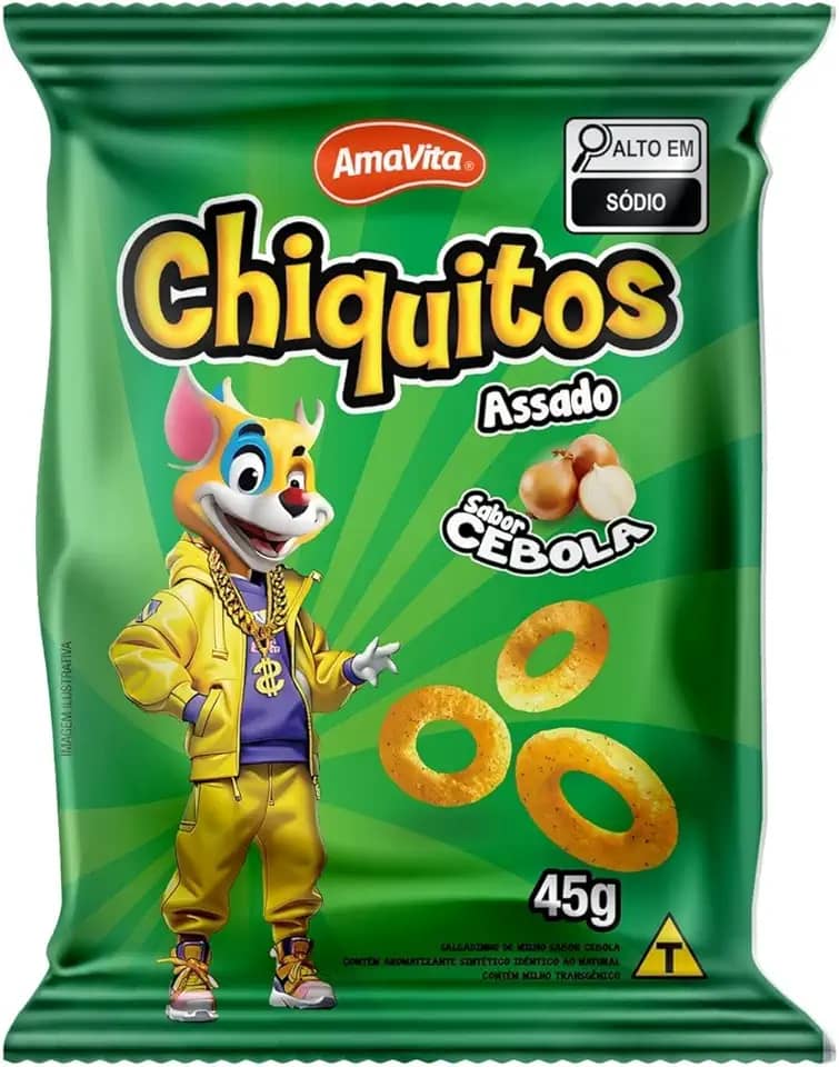 SALGADINHO DE MILHO SABOR CEBOLA 45G AMAVITA