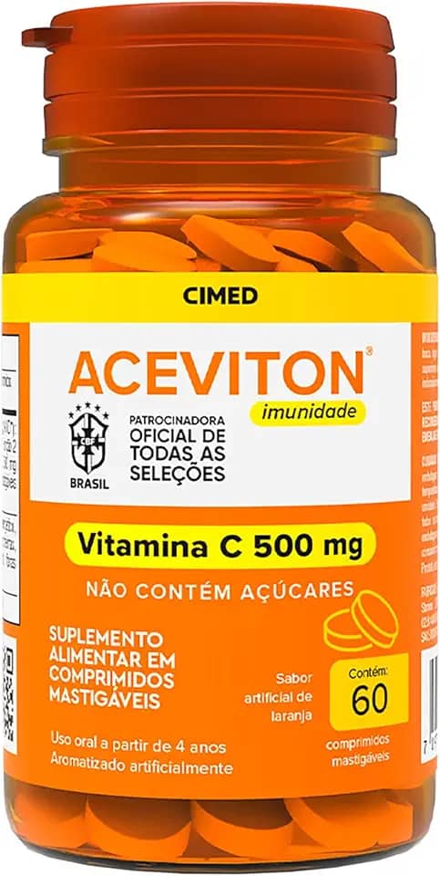Aceviton Vitamina C Imunidade 60 Comprimidos Mastigáveis