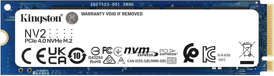 SSD Kingston NV2 1TB NVMe M.2 2280 (Leitura até 3500MB/s e Gravação até 2100MB/s)