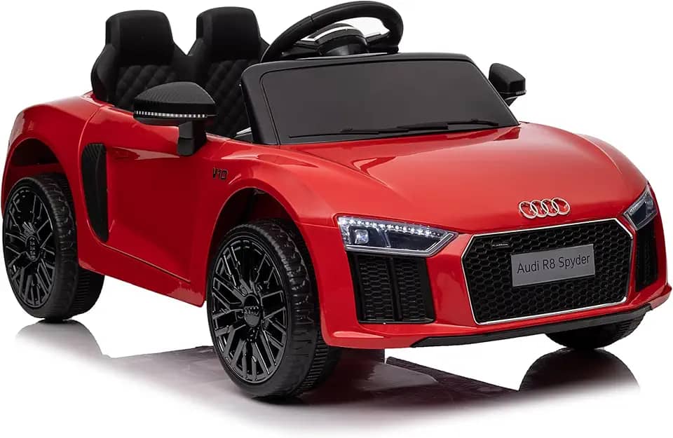 Zippy Toys, Carro Elétrico Audi R8 12V com Controle Remoto - Vermelho