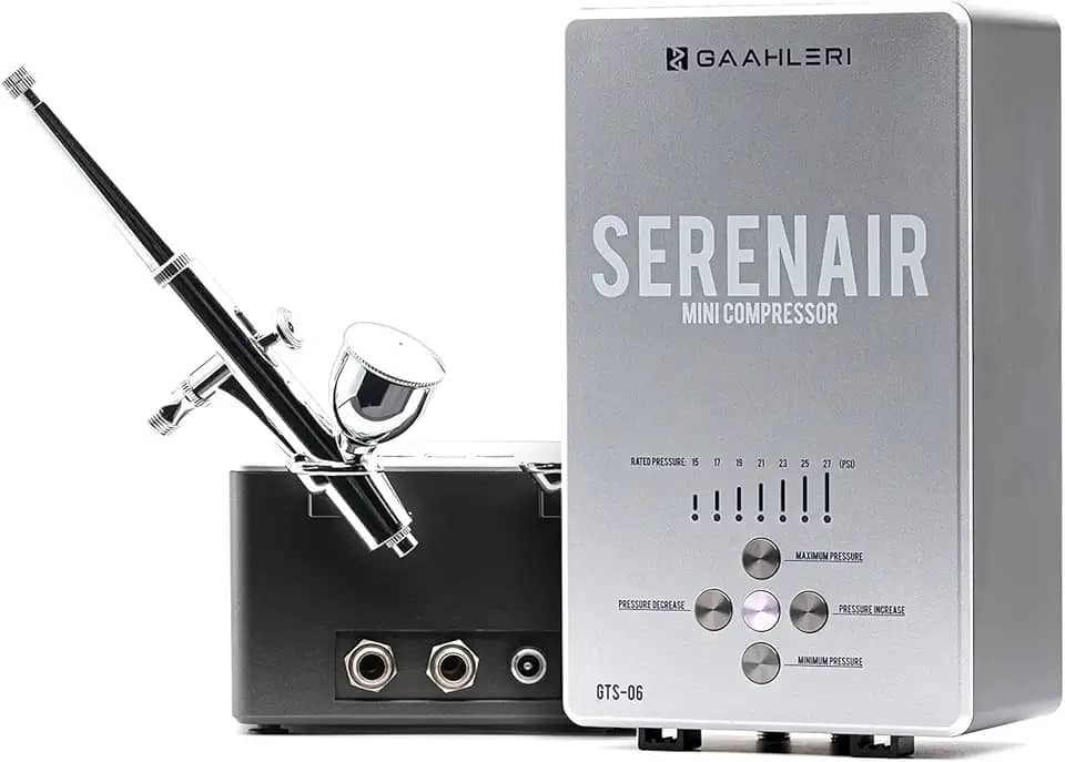 Gaahleri Kit de aerógrafo, Ambition Series GTS-06, aerógrafo e compressor de ar com controle de ar