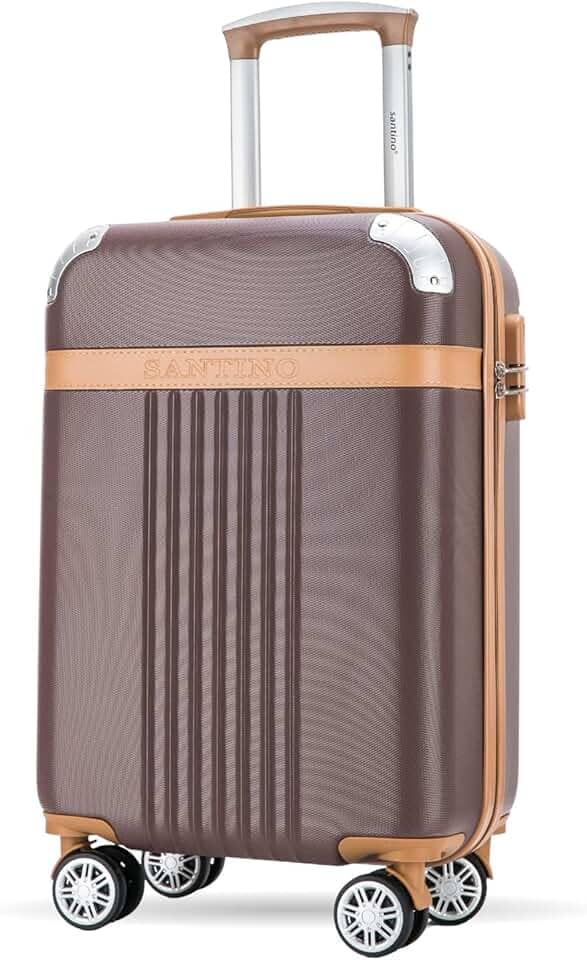 Mala de Bordo Athena Rígida ABS, Padrão ANAC, 10kg, com 4 Rodas Duplas 360º e Cadeado Numérico Integrado