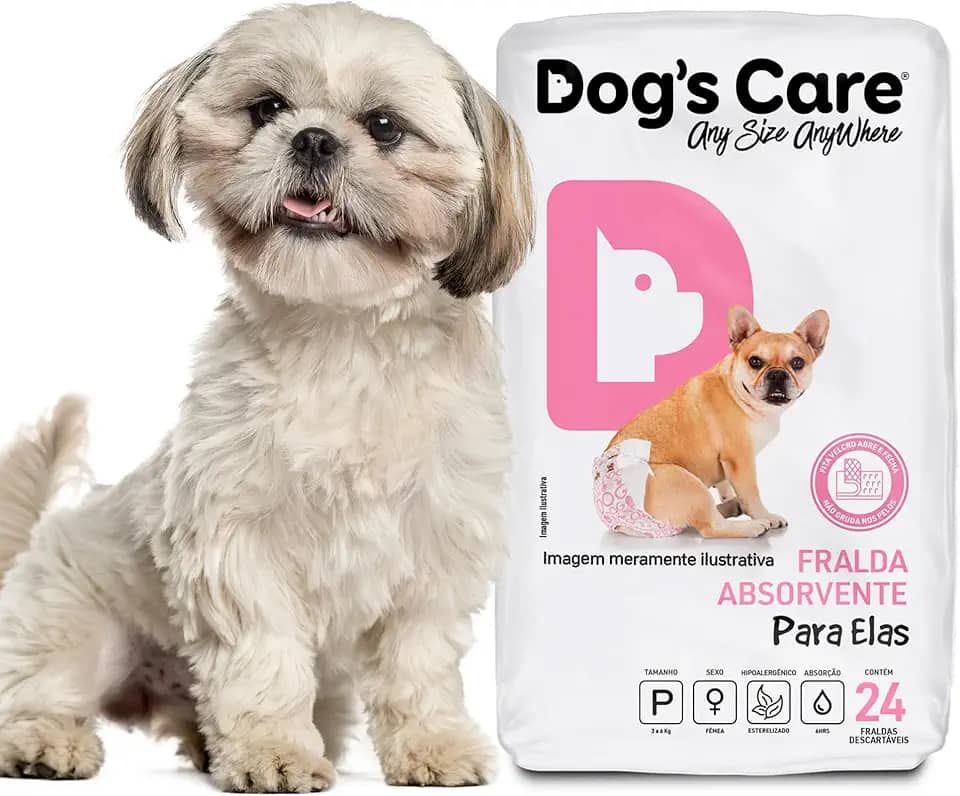Dog's Care Eco Fralda Absorvente Para Fêmeas - P 24 Unidades