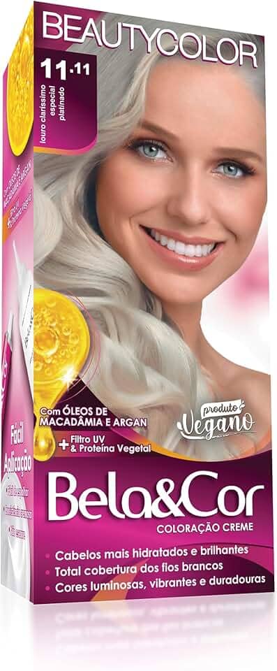 Coloração Bela&Cor - 11.11 Louro Claríssimo Especial Platinado
