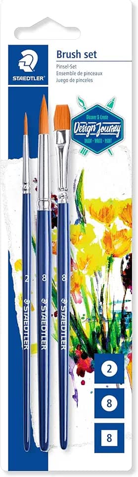 STAEDTLER Conjunto de pinceis, 3 unidades, 989-SBK3-302, Multicolorido