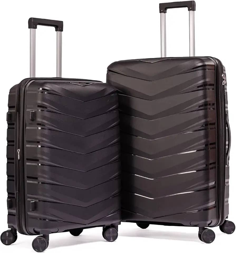 Kit Mala De Viagem 23Kg E 10Kg Expansível Polipropileno Tamanho Conjunto Pequena Bordo Medidas Anac E Media Para Despachar 8 Rodas 360 Rígida Resistente Leve