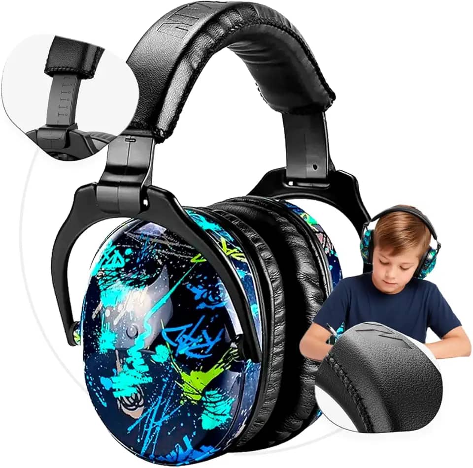 Abafador de Ruídos para Autismo Dobrável – Protetor de Ouvido com Redução de 22dB para Conforto Sensorial Infantil e Adulto.