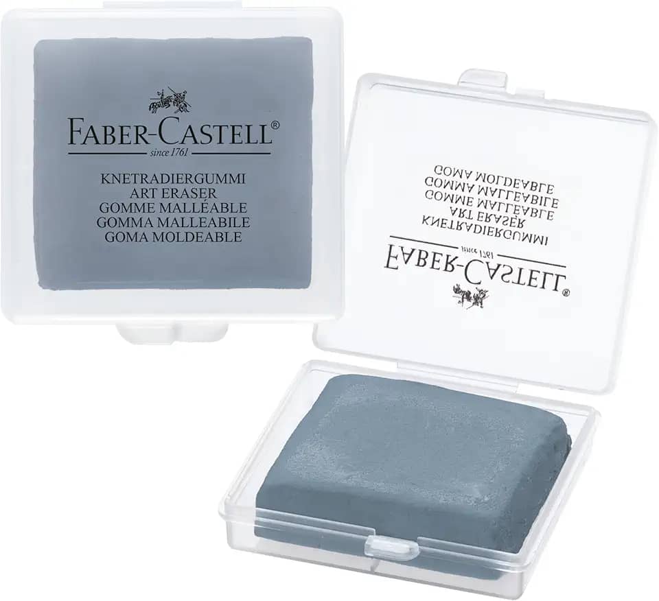 Faber-Castell 127220 Kneaded Eraser with Case, Grey