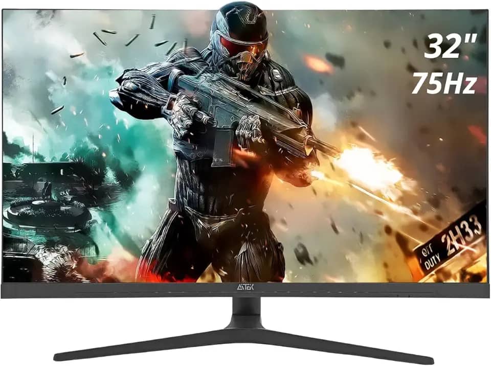 Monitor Gamer 32" 4K 75Hz 1ms com Suporte Ajustável 178º Conexões HD.MI e DisplayPort para Jogos e Entretenimento