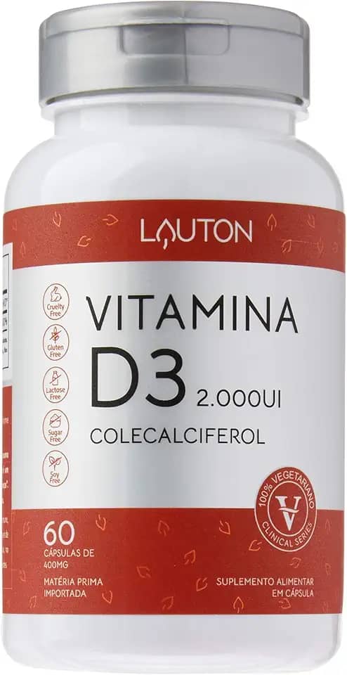 Vitamina D3 Colecalciferol 2000 Ui - 60 Caps Lauton