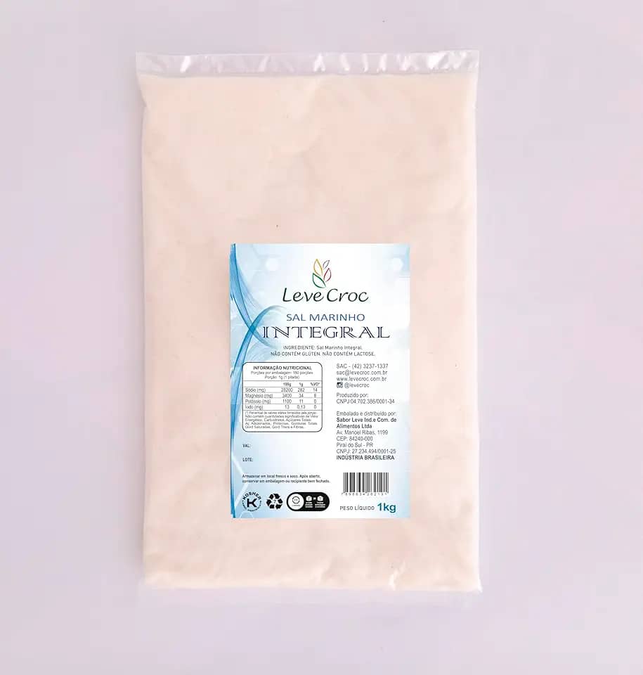 Sal marinho integral Leve Croc 1kg