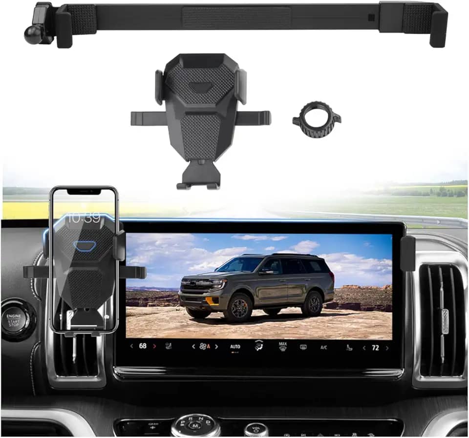 Suporte de telefone de carro para Ford Expedition Platinum 2025 2026 APENAS para tela de 33.5 cm Suporte de telefone de expedição de rotação de 360° Suporte de celular com mãos livres, ultra