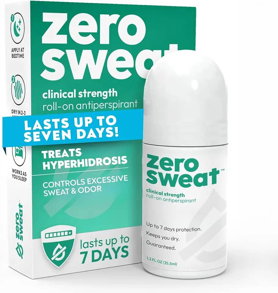 ZeroSweat Desodorante Antitranspirante | Tratamento de Hiperidrose de Força Clínica - Reduz O Suor Nas Axilas 1,2 Fl.Oz (1 Pacote)