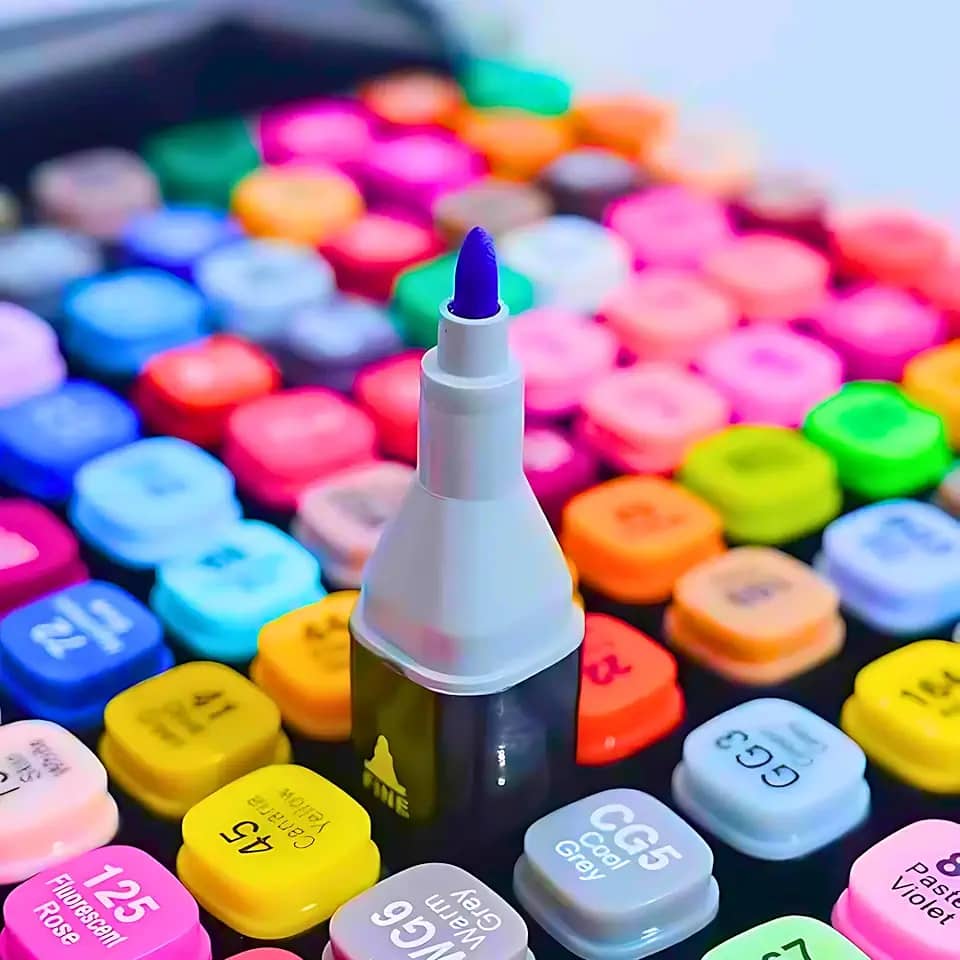 Canetas Touch 120 Cores – Kit Marcadores Álcool Ponta Dupla com Estojo, Canetinhas para Pintar, Desenhar, Colorir, Ilustrar e Caligrafia – Ideal para Profissionais e Iniciantes