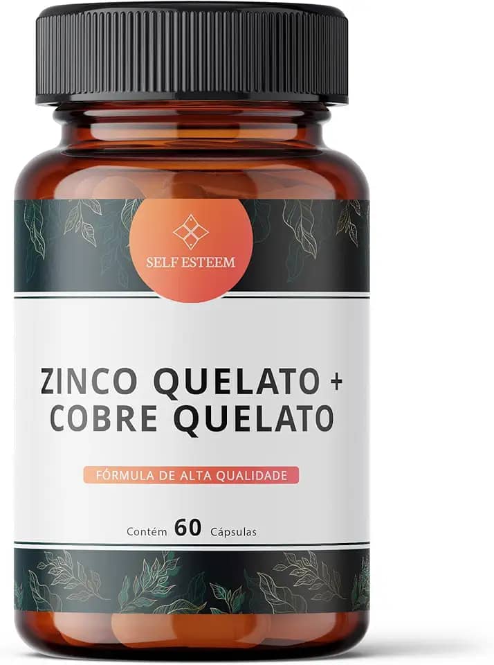 Zinco Quelato 15mg + Cobre Quelato 1mg 60 Cápsulas