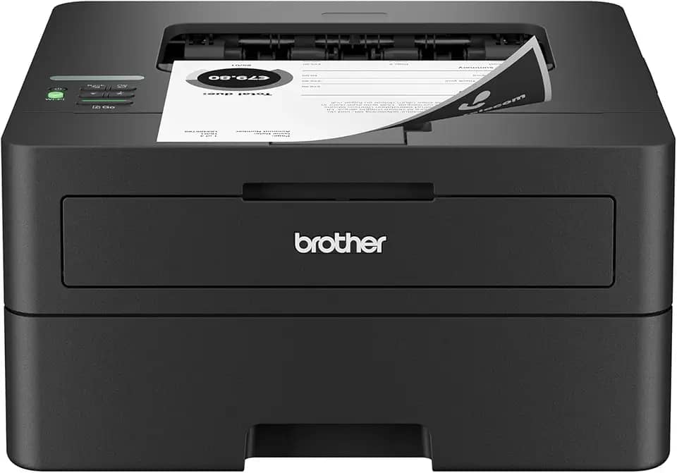 Brother Impressora a laser monocromática compacta sem fio HL-L2460DW com impressão dupla e móvel, saída em preto e branco | Inclui avaliação de assinatura de atualização (1), pronto para
