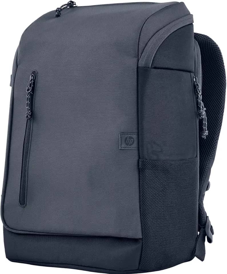 Mochila HP Travel - para Notebook de até 15,6 Polegadas, Multi-compartimentos, Expansível até 30L, com Alças Acolchoadas, Exterior Feito de Materiais Reciclados, Azul (6B8U4AA)