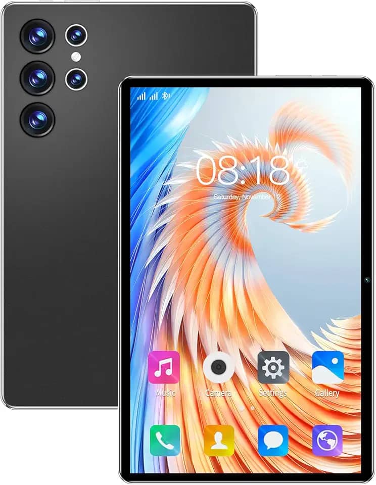 Tablet S23 11' Android 13, 16GB RAM 512GB ROM, Câmera 16MP, Tela 2.5K, Snapdragon 870, 5G, GPS, Bateria 8000mAh – Sem Marca (preto)