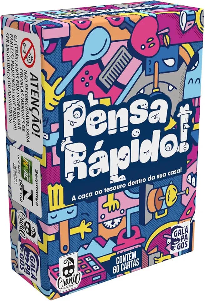 Galápagos, Pensa Rápido!, Jogo de Cartas para Amigos, 2 a 6 jogadores, 20 minutos por partida