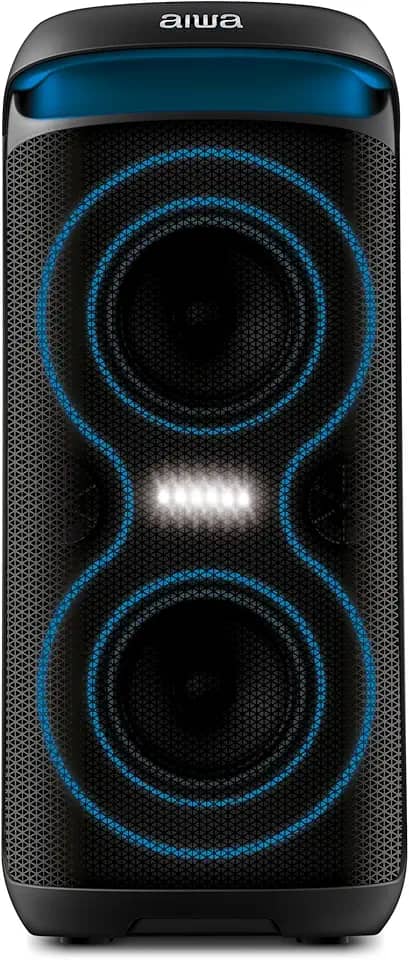 Caixa de Som PartyBox AIWA PB-08 Bluetooth 8H RGB USB TWS Preto