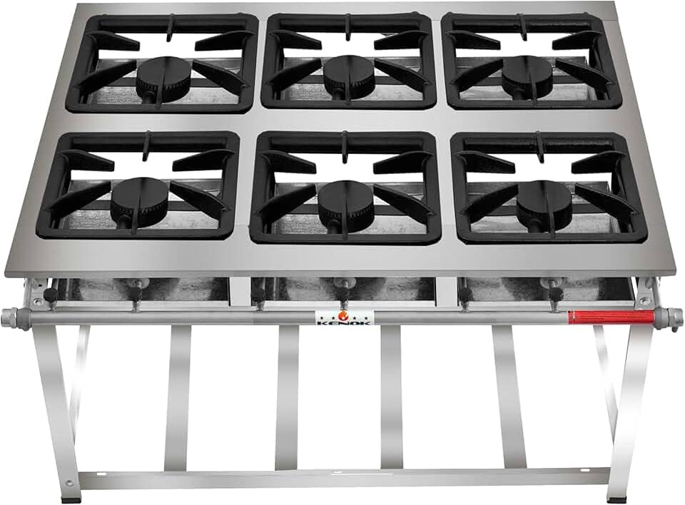 FOGÃO SERV INOX ALTA PRESSÃO 6 BOCAS (6 SIMPLES)