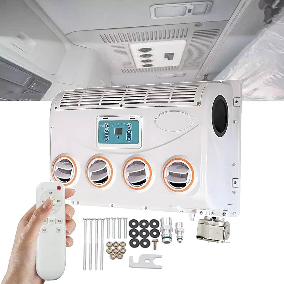 Ar-Condicionado Inverter 12v/24v Cc, Ar-Condicionado Para CaminhãO E Rv, 3800 Rpm, RotaçãO De 360°, Resfriamento RáPido E Baixo RuíDo