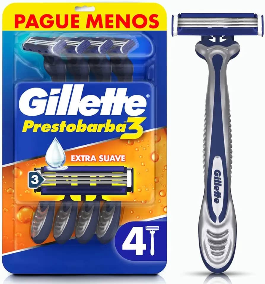 Aparelho de Barbear Descartável Gillette Prestobarba3 Leve 4 Pague 3
